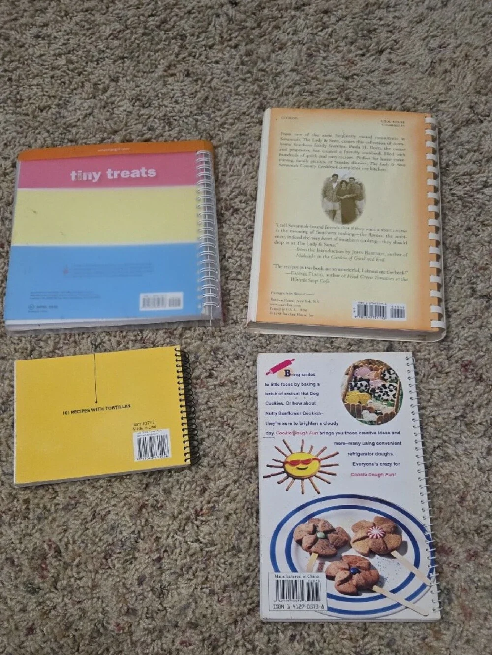 Paula Deen Savannah Country Cookbook & Assorted Spiral Cookbooks - Set Of 4